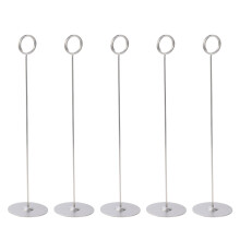 15Pcs Silver Table Holder Stands Stainless Steel Clip for Banquets