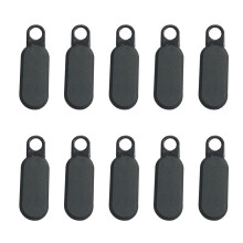 96Pcs PVC Durable Zipper Sliders Black for Luggage Handbag Puller