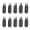 96Pcs PVC Durable Zipper Sliders Black for Luggage Handbag Puller 1