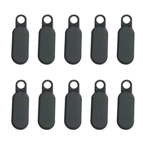 96Pcs PVC Durable Zipper Sliders Black for Luggage Handbag Puller