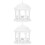 2Pcs Small White Pavilion Figurine ABS for Sand Table and Bonsai Decor 7