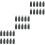 96Pcs PVC Durable Zipper Sliders Black for Luggage Handbag Puller 5