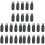 96Pcs PVC Durable Zipper Sliders Black for Luggage Handbag Puller 2