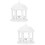 2Pcs Small White Pavilion Figurine ABS for Sand Table and Bonsai Decor 9