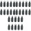 96Pcs PVC Durable Zipper Sliders Black for Luggage Handbag Puller 3