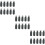 96Pcs PVC Durable Zipper Sliders Black for Luggage Handbag Puller 9