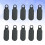96Pcs PVC Durable Zipper Sliders Black for Luggage Handbag Puller 10