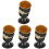 4Pcs Modern Black Toothpick Box Lightweight Alloy Storage for Home Use 4