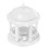 2Pcs Small White Pavilion Figurine ABS for Sand Table and Bonsai Decor 2