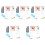 5Sets Compact Acrylic Dry Erase Memo Board Clear Desktop Writing Board 5