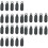 96Pcs PVC Durable Zipper Sliders Black for Luggage Handbag Puller 7