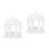 2Pcs Small White Pavilion Figurine ABS for Sand Table and Bonsai Decor 6