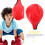 2Pcs Red PU Boxing Ball Suspended Reflex and Exercise Equipment 9