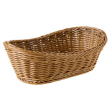 Oval Wicker Woven Basket Bread Basket Serving Basket, 11 Inch Storage Basket for Food Fruit Cosmetic Storage Table Top and Bathroom