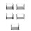 5Pcs Acrylic Chess Mold Holder Storage Rack DIY Chess Piece Organizer 5