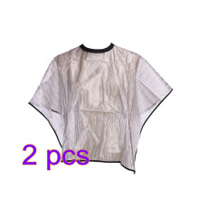 2Pcs Adjustable Hair Care Apron Transparent Waterproof Haircut Cape