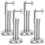 16Pcs Restroom Partition Bracket Silver Stainless Steel Support Foot 1