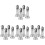 16Pcs Restroom Partition Bracket Silver Stainless Steel Support Foot 3