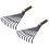 4Pcs Grey Plastic Lawn Rakes with Efficient Teeth for Garden Cleanup 3