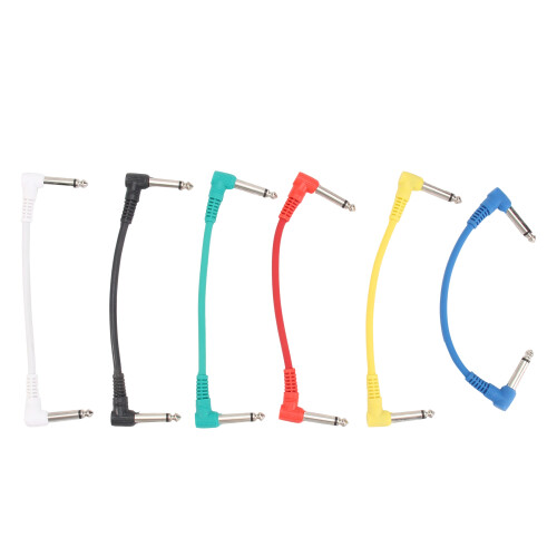 12Pcs Guitar Patch Cable Durable PVC Shell Noise Reduction Amp Cord