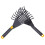 4Pcs Grey Plastic Lawn Rakes with Efficient Teeth for Garden Cleanup 2
