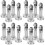 16Pcs Restroom Partition Bracket Silver Stainless Steel Support Foot 6