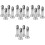 16Pcs Restroom Partition Bracket Silver Stainless Steel Support Foot 4