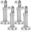 16Pcs Restroom Partition Bracket Silver Stainless Steel Support Foot 2
