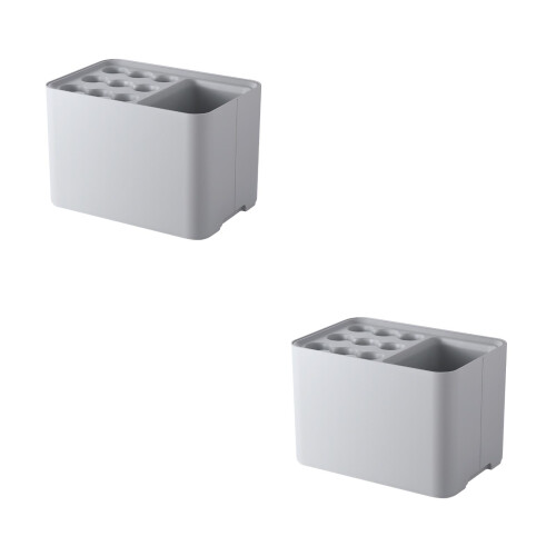 2Pcs Easy Install Grey Wall Hanging Umbrella Shelf Ps Material 2