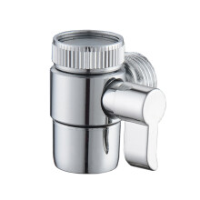 2Pcs 1/2 Inch Copper Shower Diverter Valve Silver Bathroom Arm Adapter
