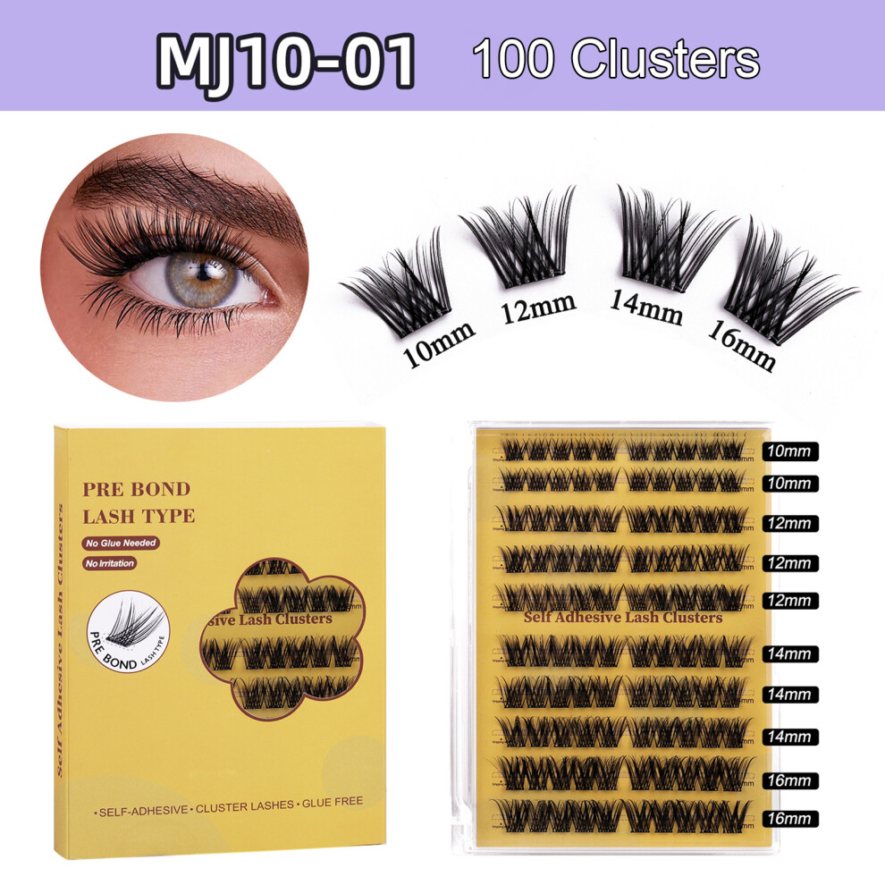 False Eyelash Clusters Kit 10-16mm Self-Adhesive, 40-200 Clusters