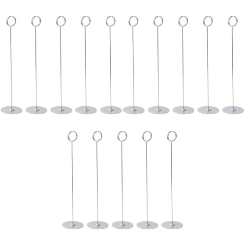 15Pcs Stainless Steel Photo Stands Silver Table Clips for Note Display 2