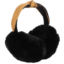 3Pcs Soft Plush Ear Cover Black Earmuffs Winter Warmers for Men Women