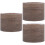 3Rouleaux De Chant Autoadhésif PVC Marron Pour Bande De 8