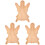 3Pcs Solid Wood Ghost-Shaped Tray for Fruit Dessert and Bread Serving 4