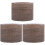 3Rouleaux De Chant Autoadhésif PVC Marron Pour Bande De 4