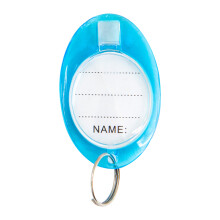 100Pcs Multi Color Plastic Key Tags with Ring for Keys and Luggage Id