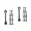 24Pcs Mini Streetlight Models Plastic Black Compact Decorative Lamps 6
