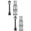 24Pcs Mini Streetlight Models Plastic Black Compact Decorative Lamps 9