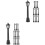 24Pcs Mini Streetlight Models Plastic Black Compact Decorative Lamps 5