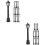 24Pcs Mini Streetlight Models Plastic Black Compact Decorative Lamps 8