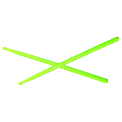 4Pairs Percussion Drum Sticks Light Green Nylon with Non-Slip Handle 2