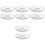 8Pcs Clear Glass Coasters Decorative Tea Cup Saucers for Coffee Table 5