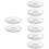 8Pcs Clear Glass Coasters Decorative Tea Cup Saucers for Coffee Table 8