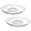 8Pcs Clear Glass Coasters Decorative Tea Cup Saucers for Coffee Table 3