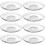 8Pcs Clear Glass Coasters Decorative Tea Cup Saucers for Coffee Table 7
