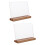 2Pcs Transparent Price Showing Stand Sign Rack for Multipurpose Use 5