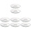 8Pcs Clear Glass Coasters Decorative Tea Cup Saucers for Coffee Table 4