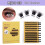 False Eyelashes Kit with 100-200 Clusters, Self-Adhesive, 10-16mm Black 1