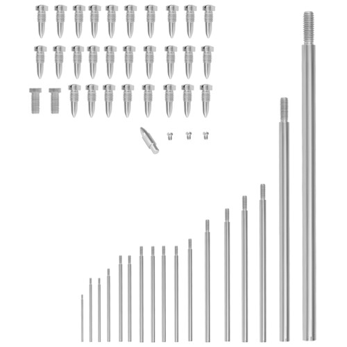 2Sets Saxophone Maintenance Kit Metal Threaded Rods Screws Silver 2